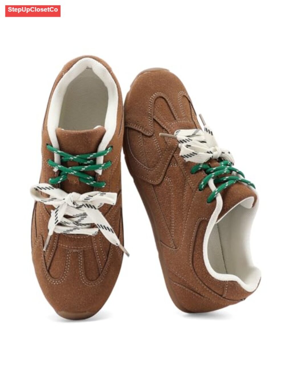 Womens Retro Lace Up Sneakers Synthetic Fashion Casual Walking Shoes